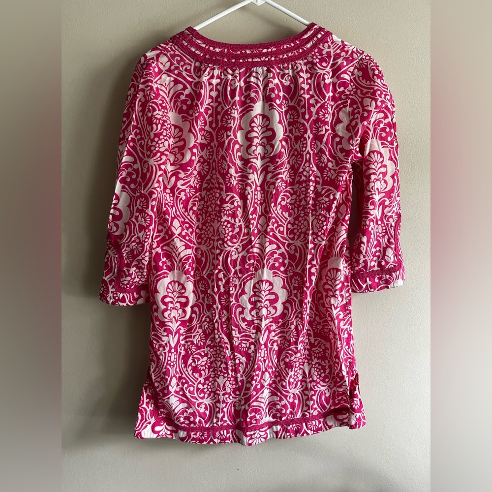 Banana republic Cotton lightweight Pink and white summer top Size M - Picture 2 of 8